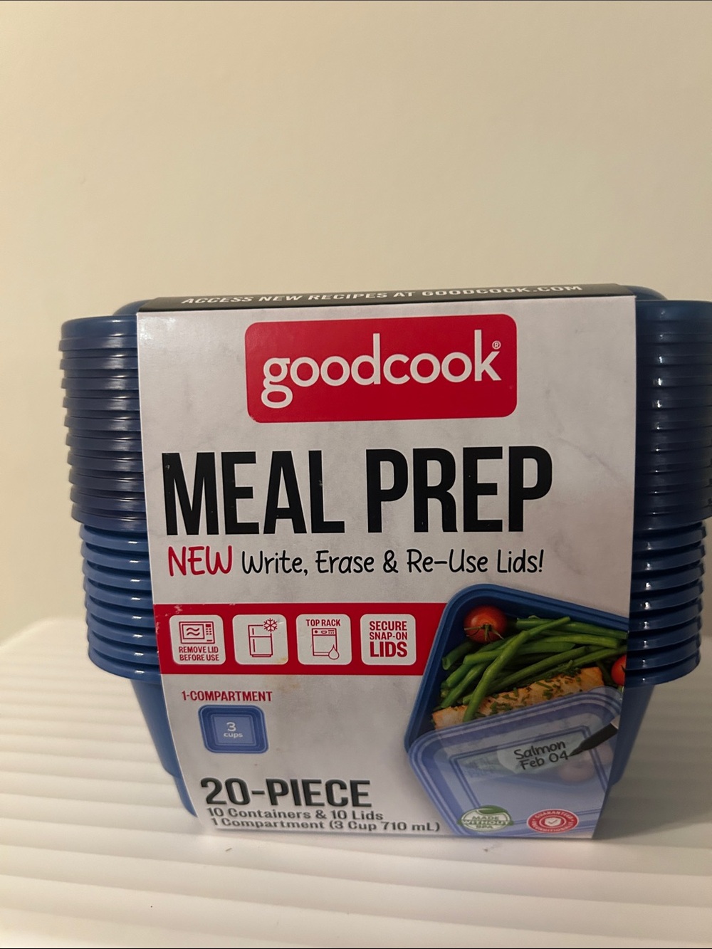 Goodcook Blue Meal Prep Container Set - 20 Piece